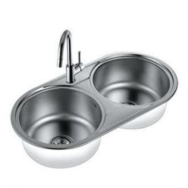 Stainless steel sink with siphon OD713 30472
