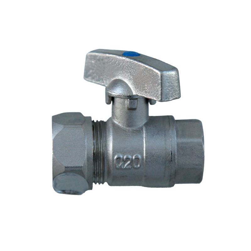 Փական նիկելապատ Q20x1/2F Female Valve nickle