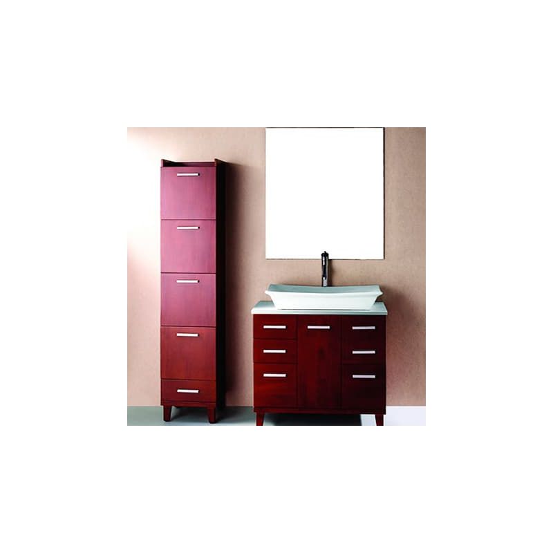 Bathroom wooden furniture with cabinet, ceramic washbasin and mirror STR4277FS 30578