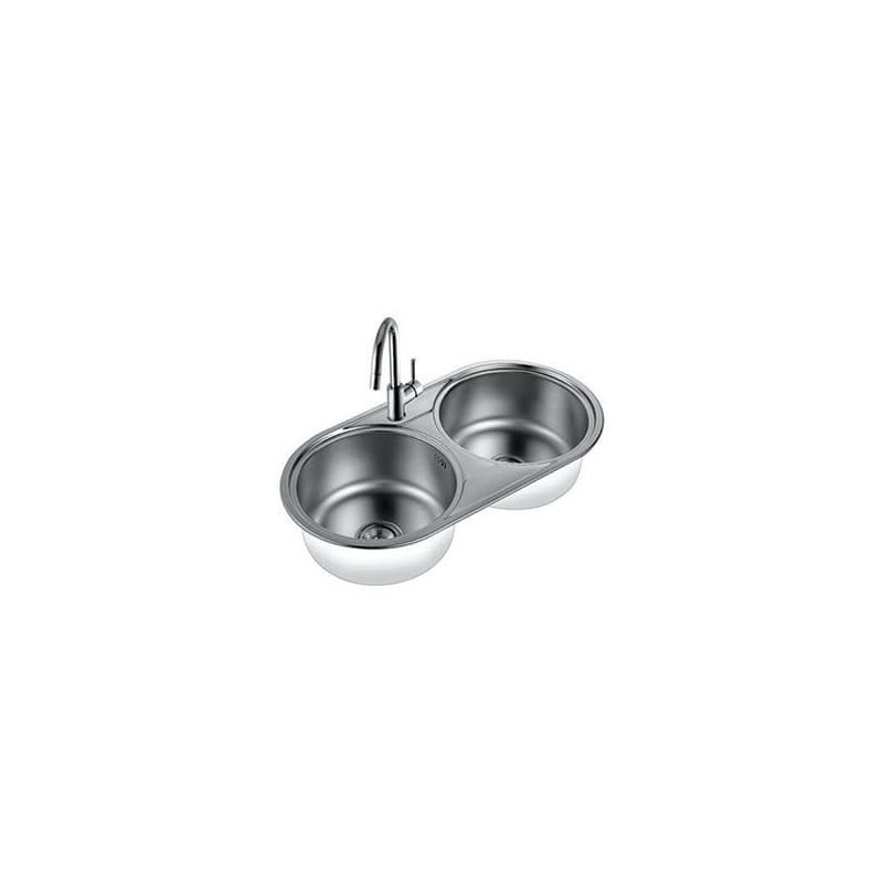 Stainless steel sink with siphon OD713 30472